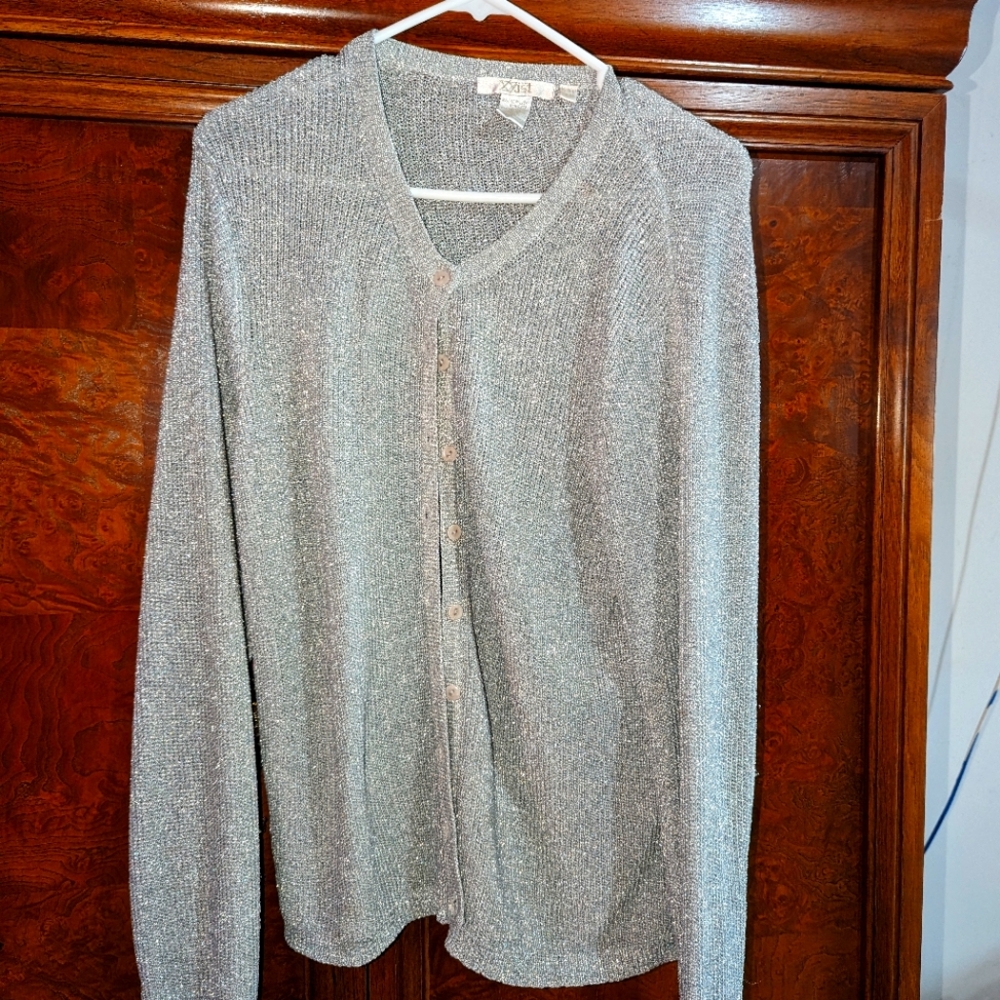 Nice silver sequin sweater that will go over something very fancy a